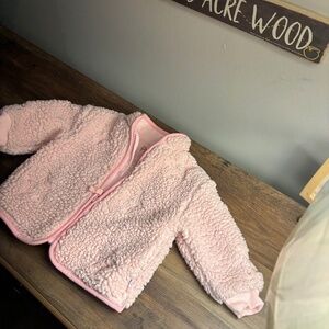 Little Sleepies  Prima Pink Sherpa Zip Jacket - 6-12 months
